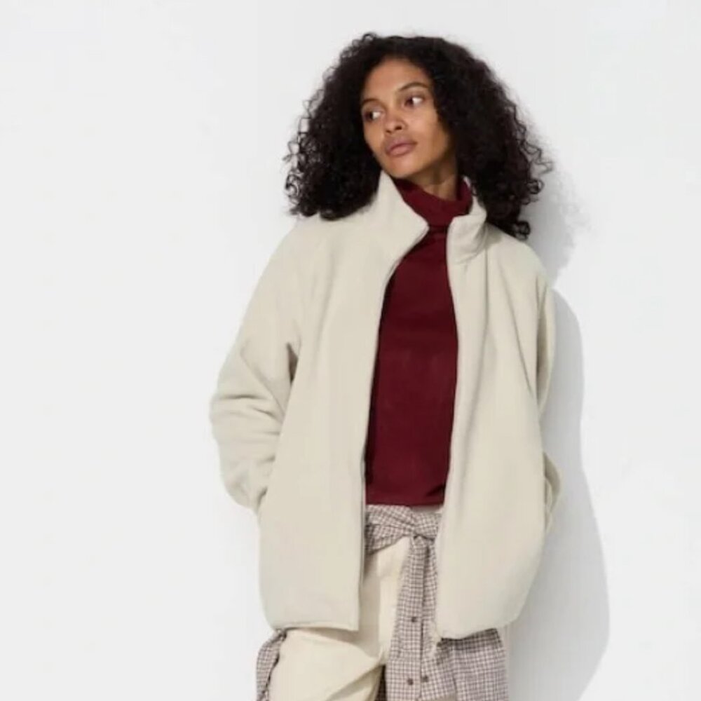 Uniqlo Windproof Fluffy Yarn Fleece Full-Zip Jacket xs